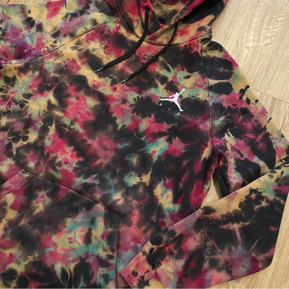 😈NEW😈 CUSTOM AIR JORDAN TIE DYE MEN’S HOODIE - Picture 3 of 8